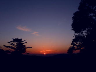 高野山の夕日